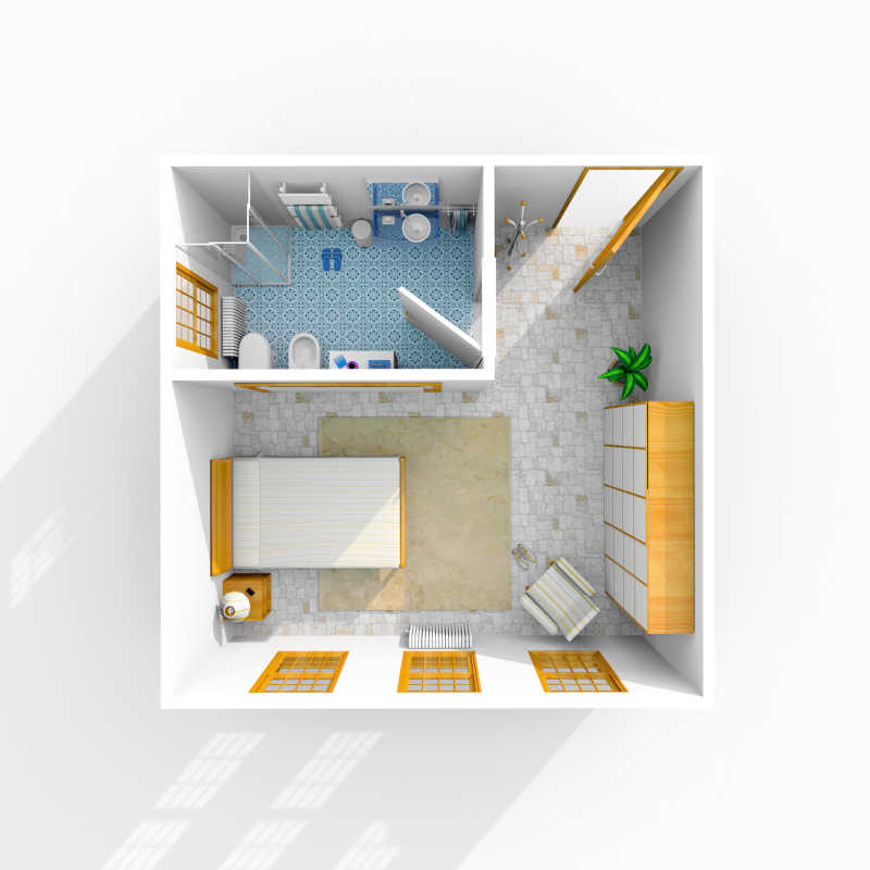 提供家庭公寓3D室内渲染