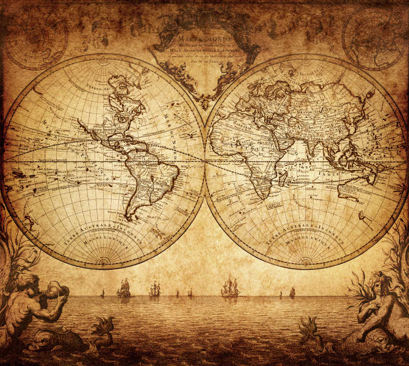 复古的世界地图
