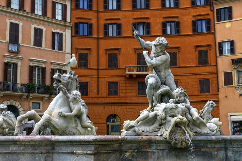 罗马雕塑喷泉