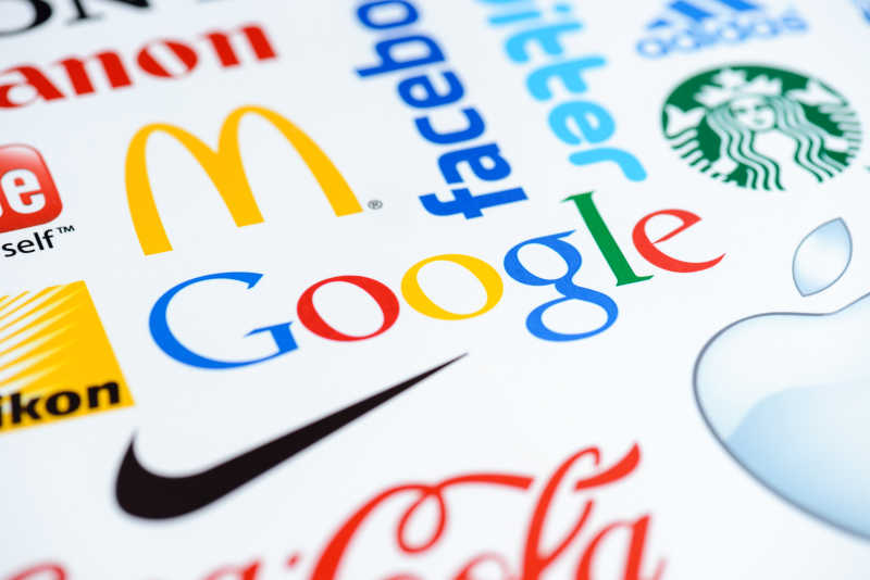 世界知名品牌的商标集合谷歌特写