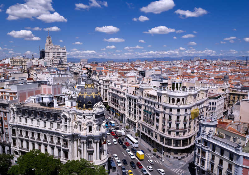 马德里美丽的城市风景