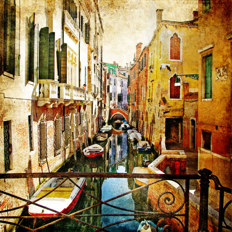 惊人的威尼斯-绘画风格的作品