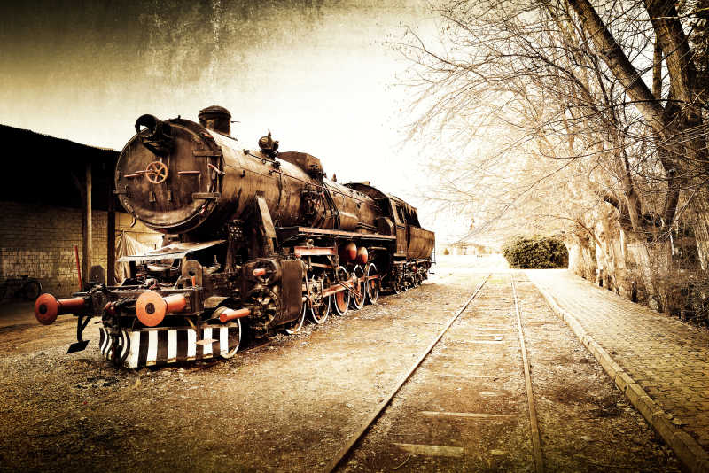 复古老式火车背景