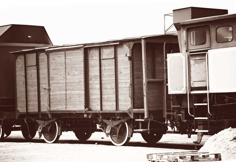 老式火车车皮车箱