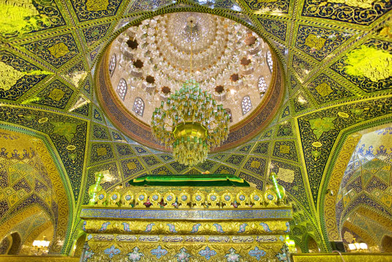 叙利亚大马士革现代波斯风格的清真寺（陵墓）的装饰