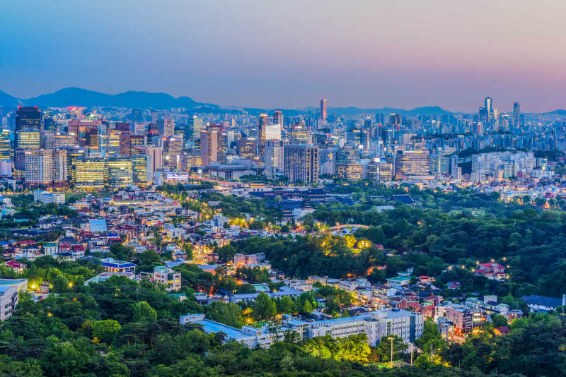韩国首尔城市天际线