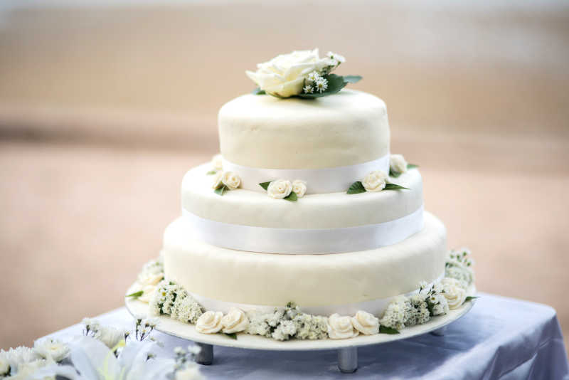 结婚婚礼蛋糕特写