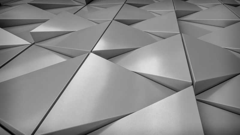 现代铝透气三角形通风建筑设计