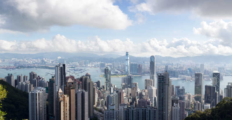 香港维多利亚港景色