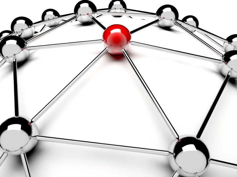 红色与灰色立体球体互联网设计概念