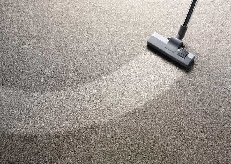 真空吸尘器在地毯上的一个额外的清洁条
