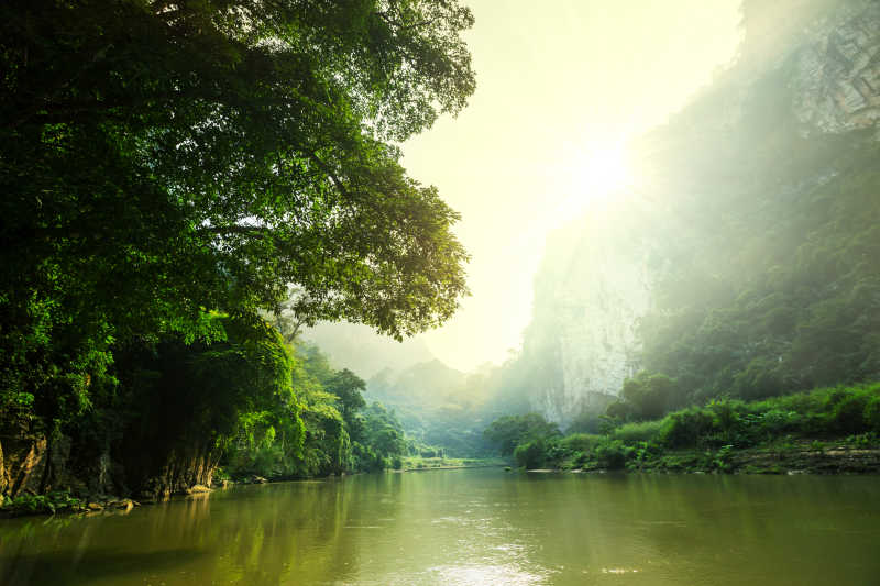 Laos热带河流