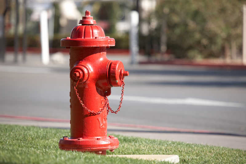 典型美国红色消防栓