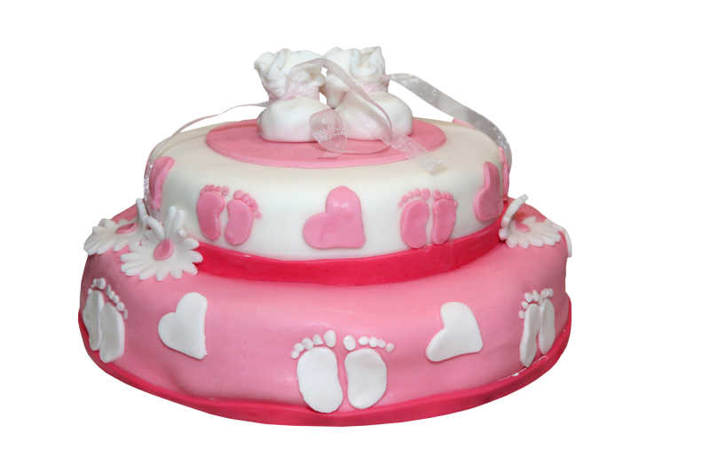 粉色宝宝生日蛋糕