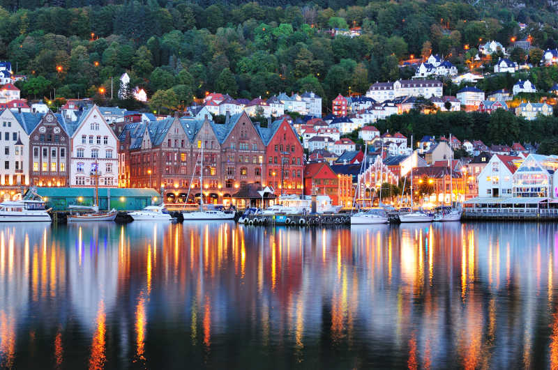 挪威卑尔根建筑风景