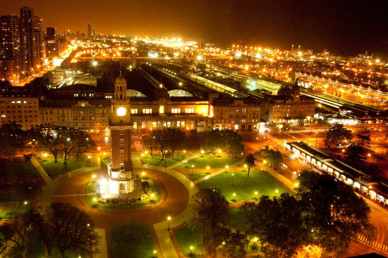 阿根廷城市建筑夜晚风景