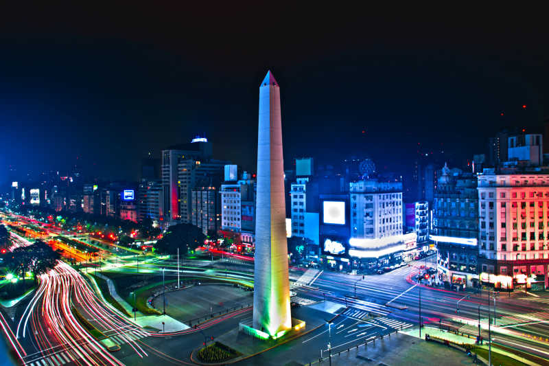 阿根廷城市建筑夜景