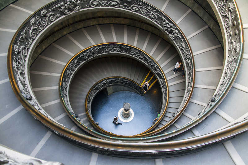 梵蒂冈建筑环形楼梯