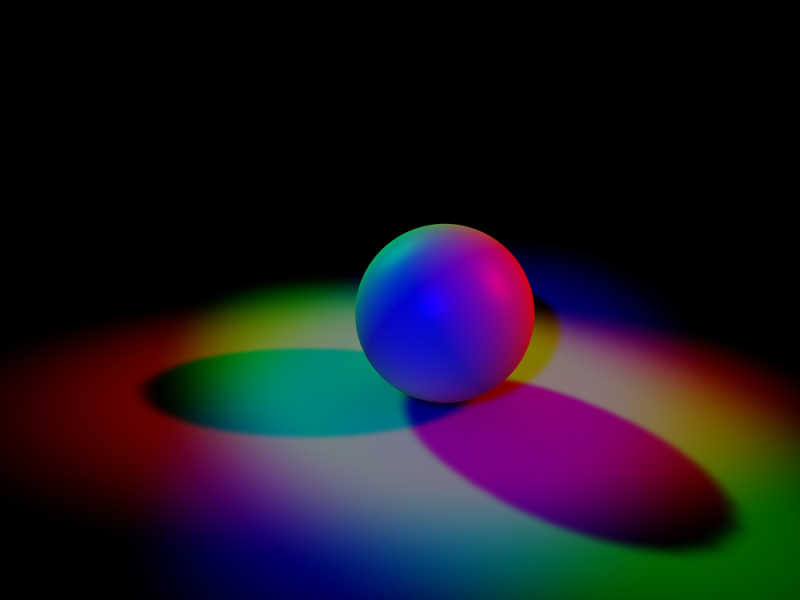彩色的灯光圆球艺术创意