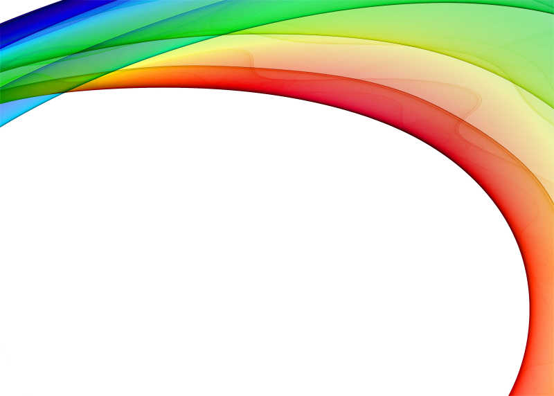 白色背景下的彩虹抽象设计