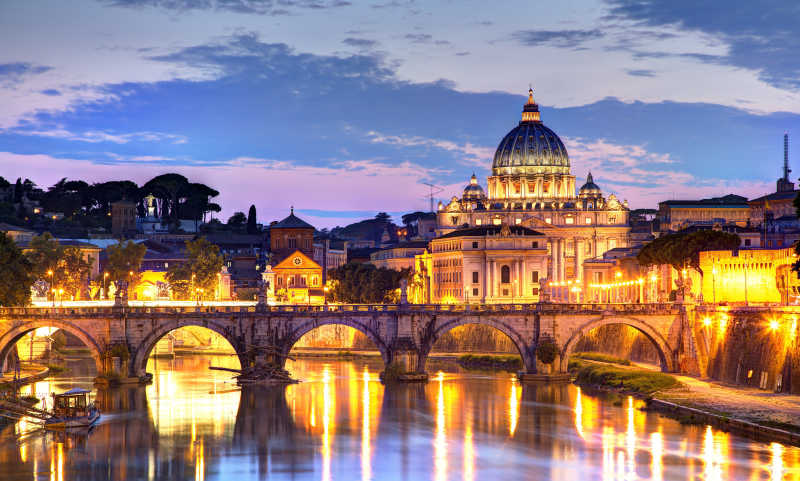 美丽的罗马城夜景