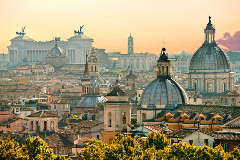 罗马建筑圆屋顶风景