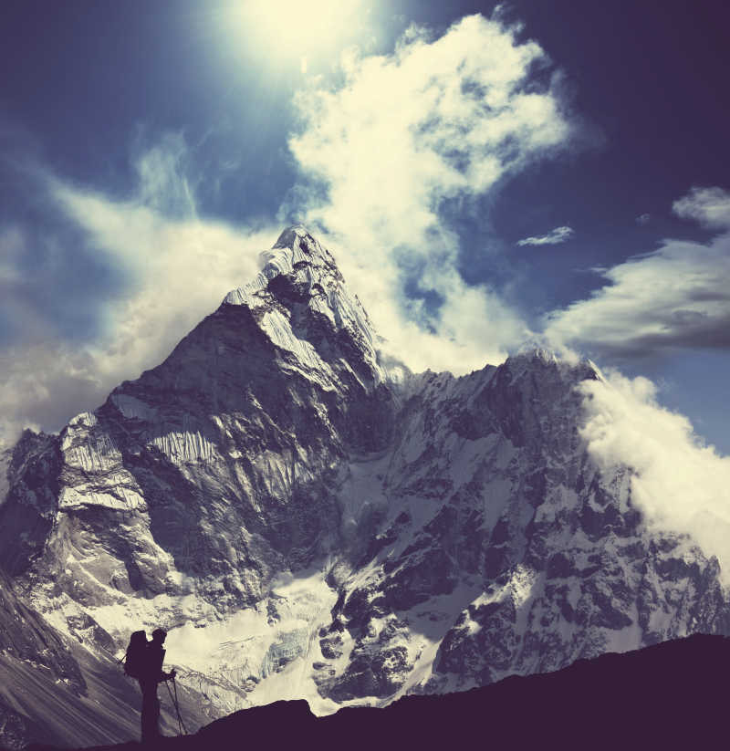 喜马拉雅山登山者