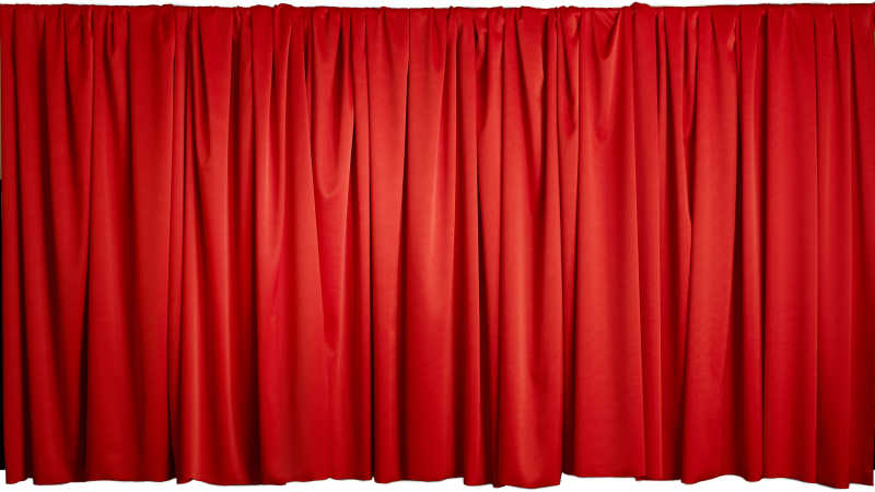红色的窗帘