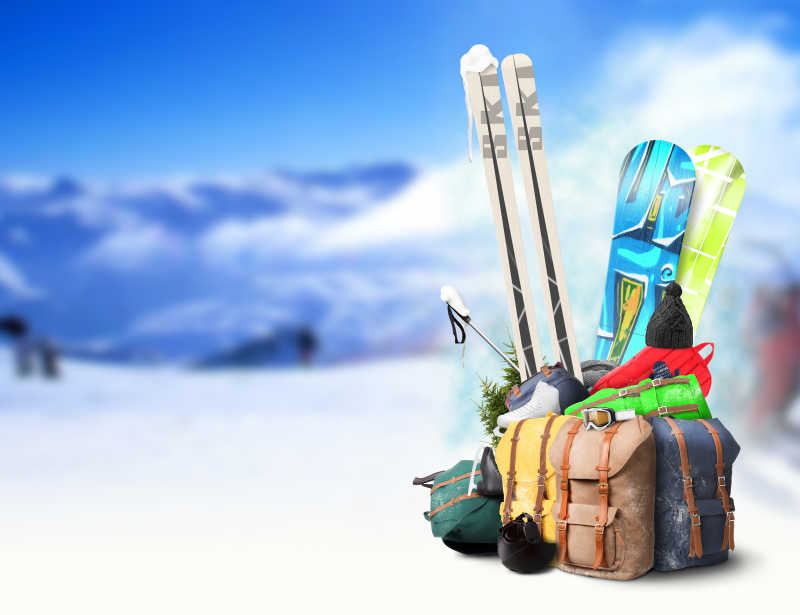 冬季旅行滑雪装备