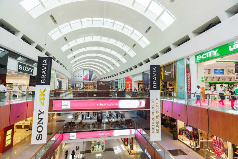 迪拜购物中心内部装修展示