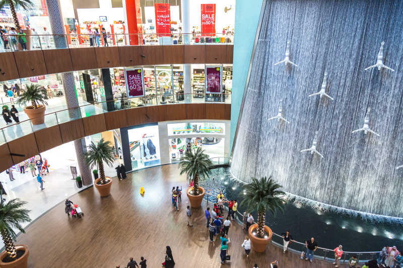 迪拜购物中心内部场景