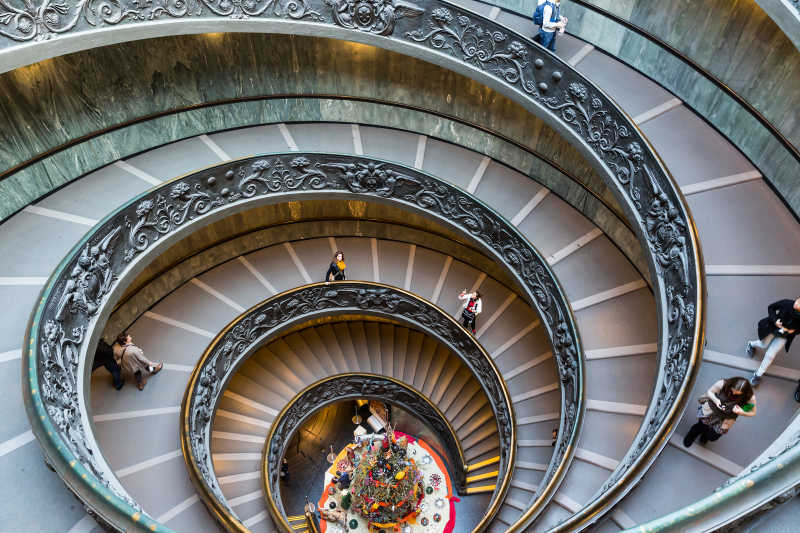 梵蒂冈博物馆的螺旋楼梯