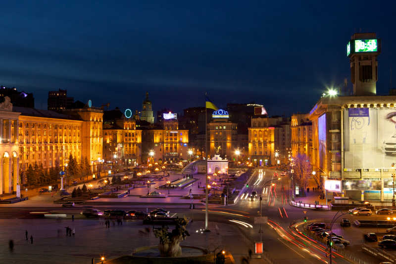 乌克兰基辅美丽夜景