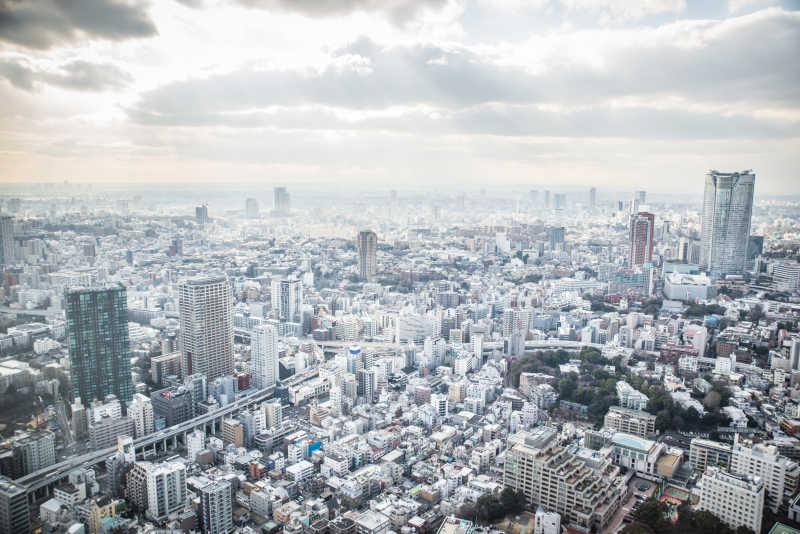 日本东京俯视图