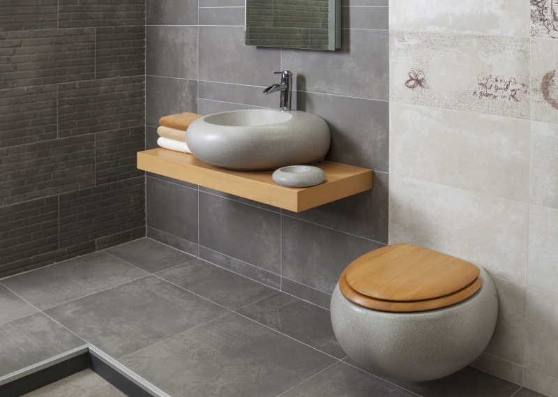 现代瓷砖浴室设计