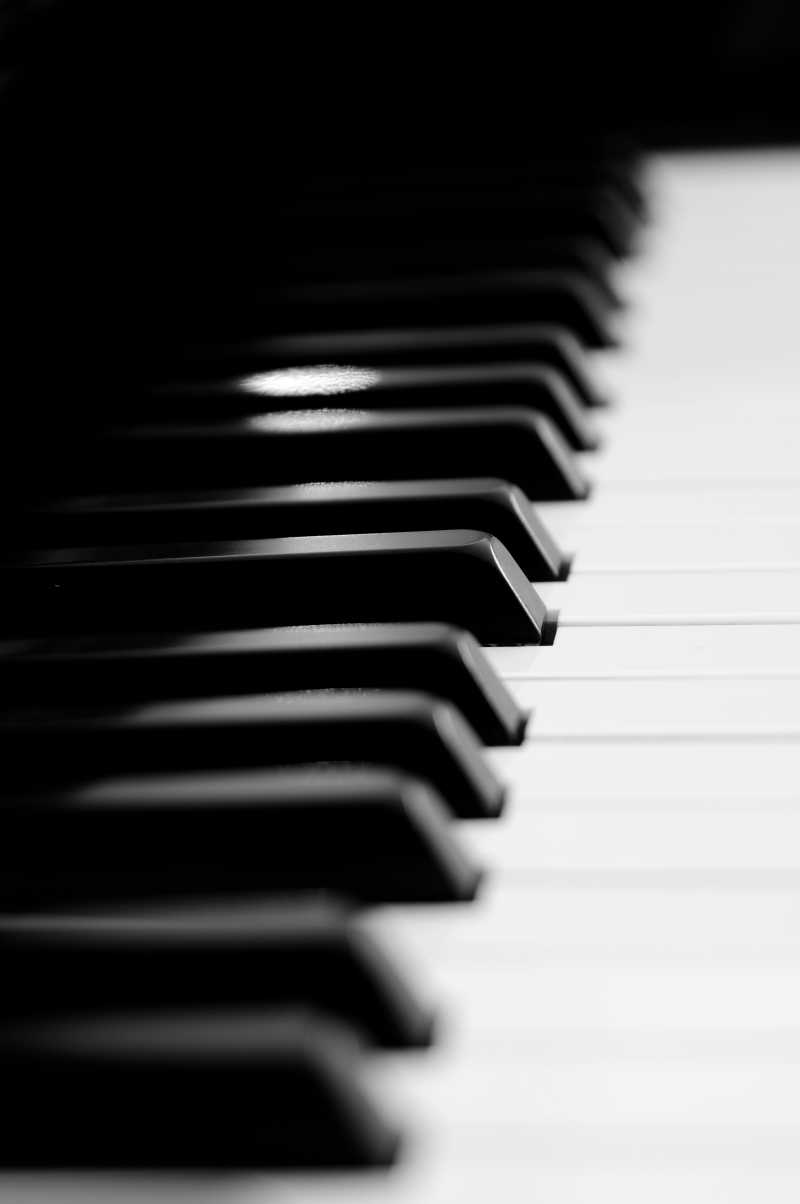 黑白钢琴键图片唯美图片