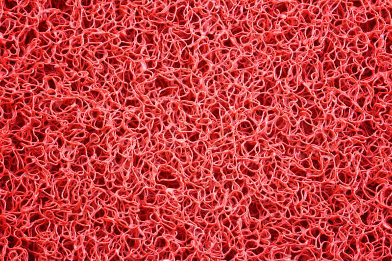红色纹理地毯特写