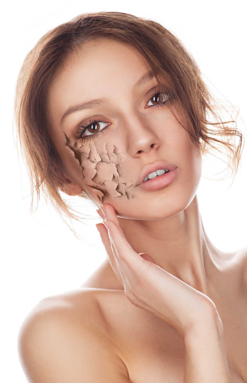 关于女人脸部皮肤概念图