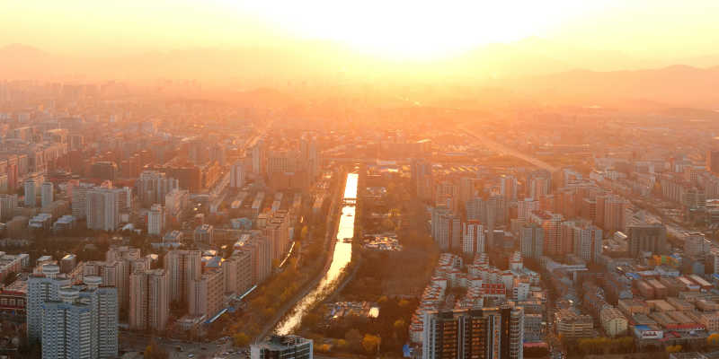 北京日落风景