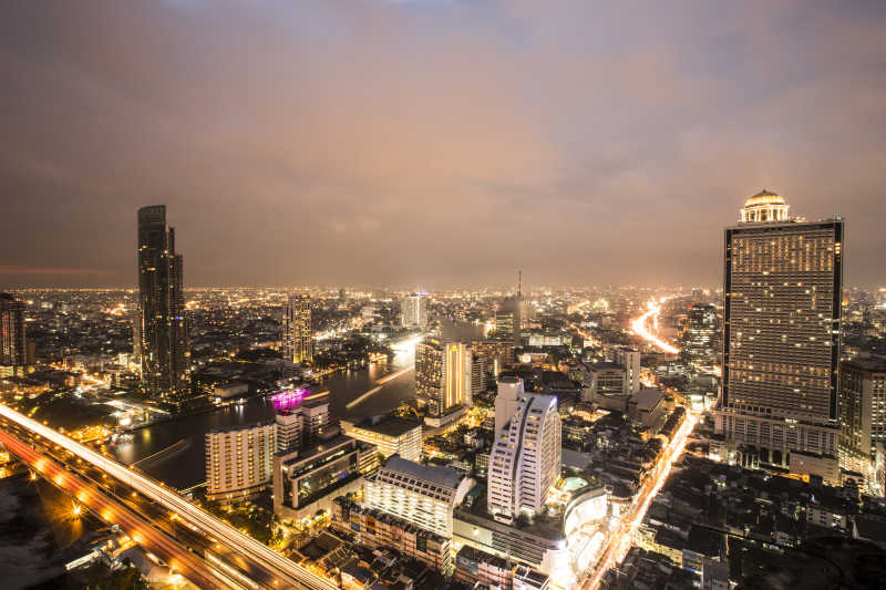 曼谷的夜景