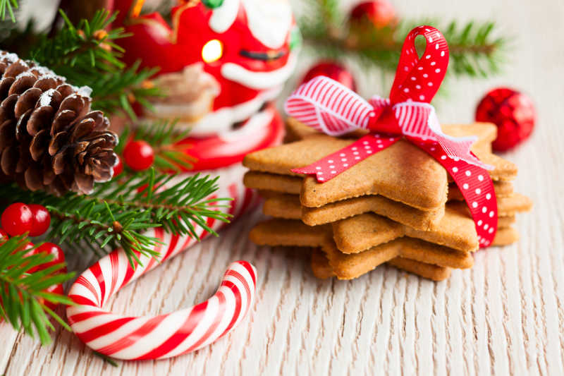 圣诞节节日装饰与饼干