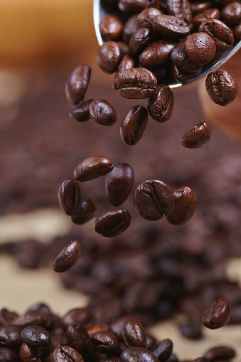 棕色香醇的咖啡豆