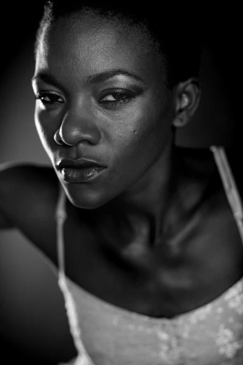 黑人美女的肖像