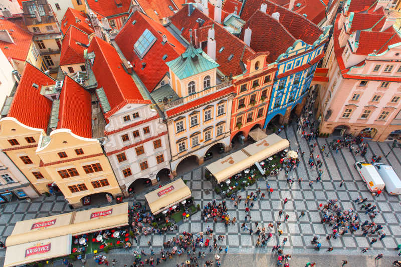 布拉格鸟瞰老城广场