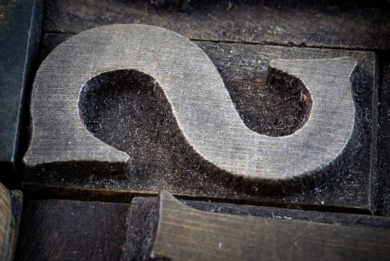 老式木制立体字母