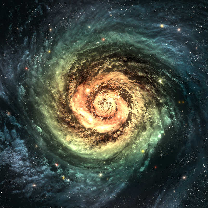 太空深处美丽的螺旋星系