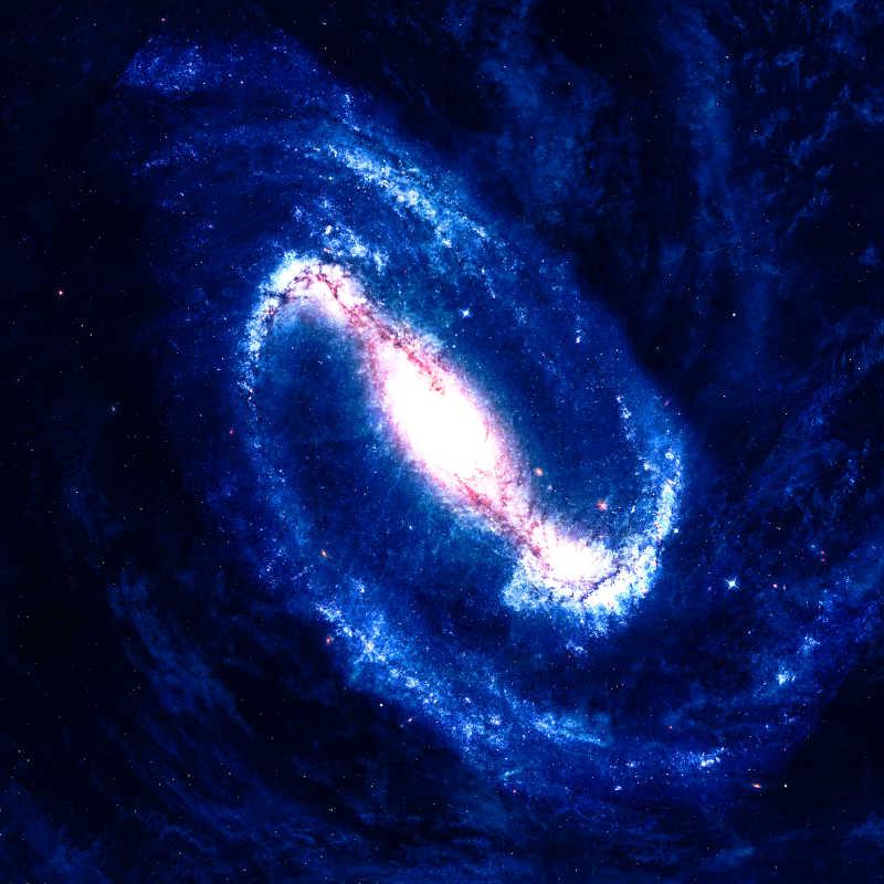 美丽的蓝色旋涡星系