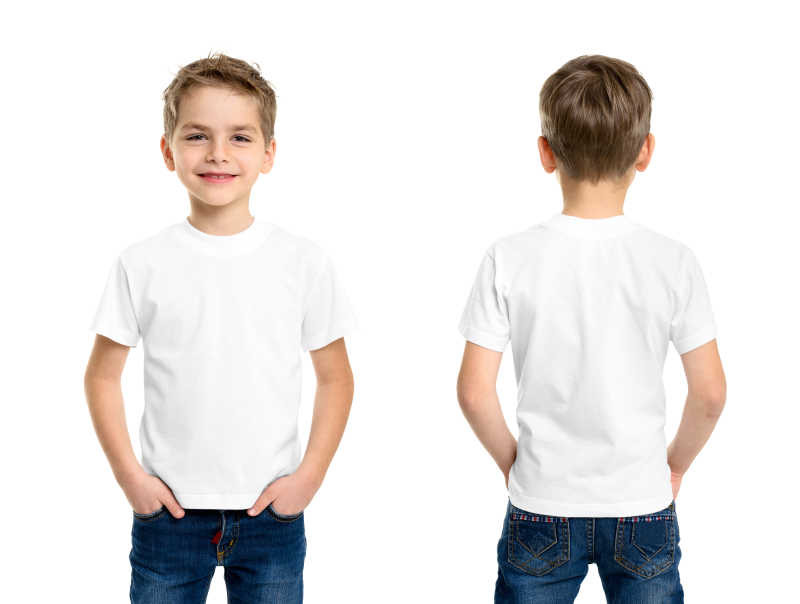 一个年轻人的白色T恤衫