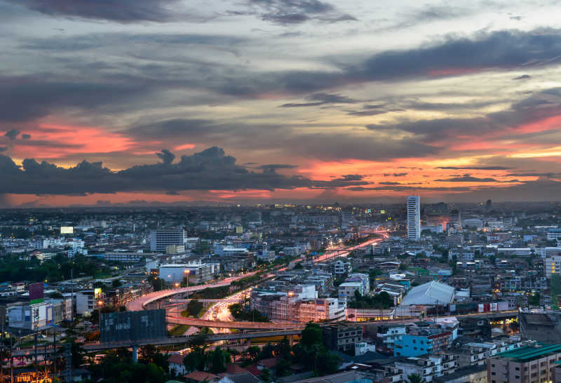 曼谷日落风景