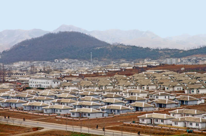 典型的朝鲜村景观